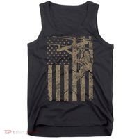 American Flag Distressed Patriotic Electric Cable Lineman Gift Tank Top thumb 0
