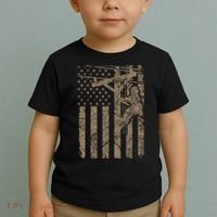 American Flag Distressed Patriotic Electric Cable Lineman Gift Toddler T-Shirt thumb 2