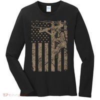 American Flag Distressed Patriotic Electric Cable Lineman Gift Women's Long Sleeve Shirt thumb 0