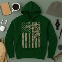 American Flag Distressed Patriotic Electric Cable Lineman Gift Hoodie thumb 3