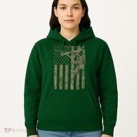 American Flag Distressed Patriotic Electric Cable Lineman Gift Hoodie thumb 5