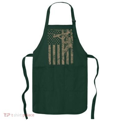 American Flag Distressed Patriotic Electric Cable Lineman Gift Apron