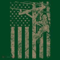 American Flag Distressed Patriotic Electric Cable Lineman Gift Apron thumb 3