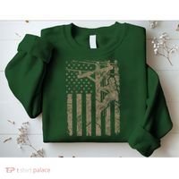American Flag Distressed Patriotic Electric Cable Lineman Gift Sweatshirt thumb 2