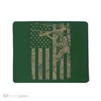 American Flag Distressed Patriotic Electric Cable Lineman Gift Mousepad thumb 0