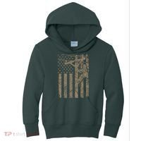 American Flag Distressed Patriotic Electric Cable Lineman Gift Kids Hoodie thumb 0