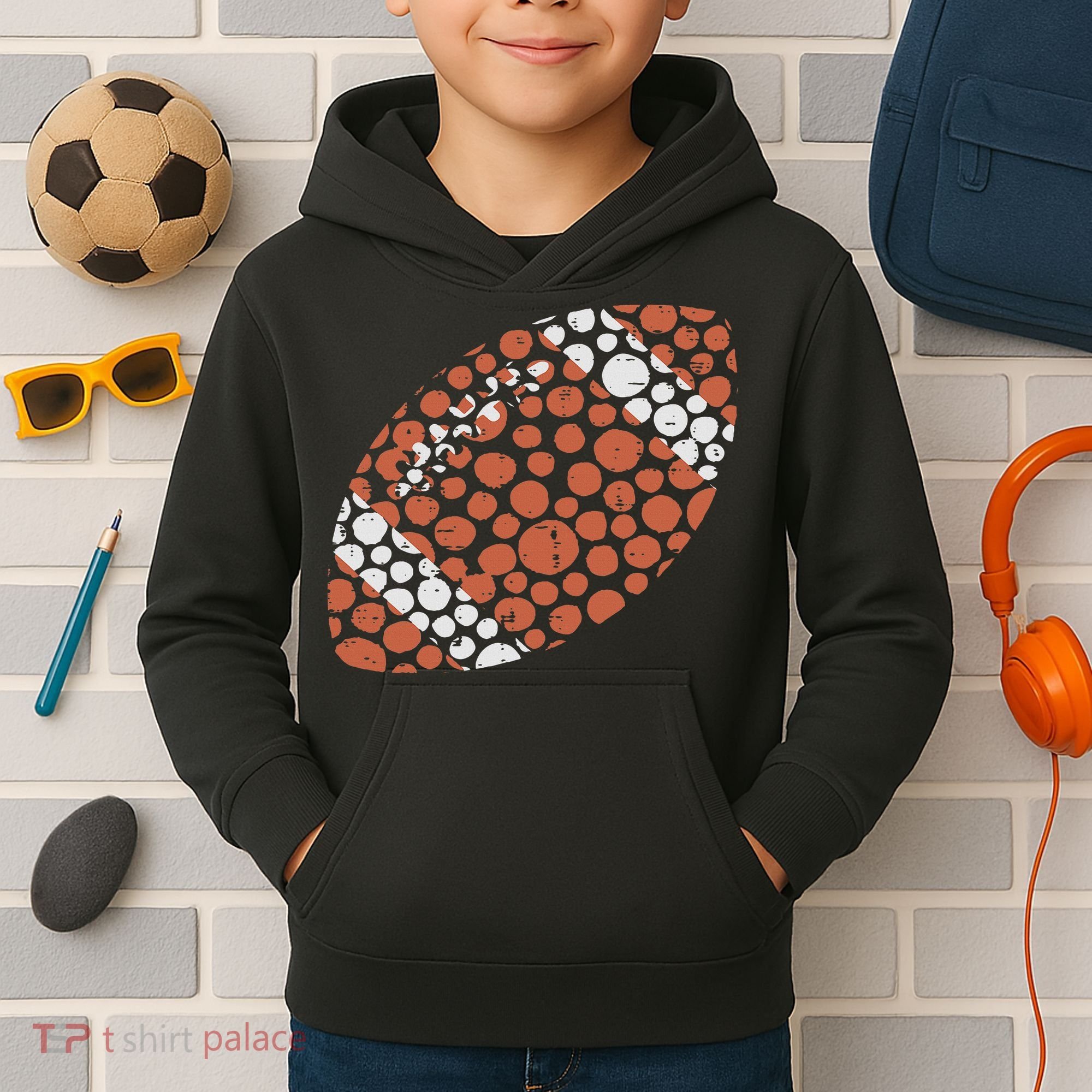 American Football Dots International Dot Day Kids Hoodie