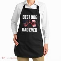 American Flag Dog Dad Owner Best Dog Dad Ever Fathers Day Apron thumb 2