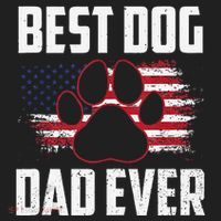 American Flag Dog Dad Owner Best Dog Dad Ever Fathers Day Beanie thumb 2