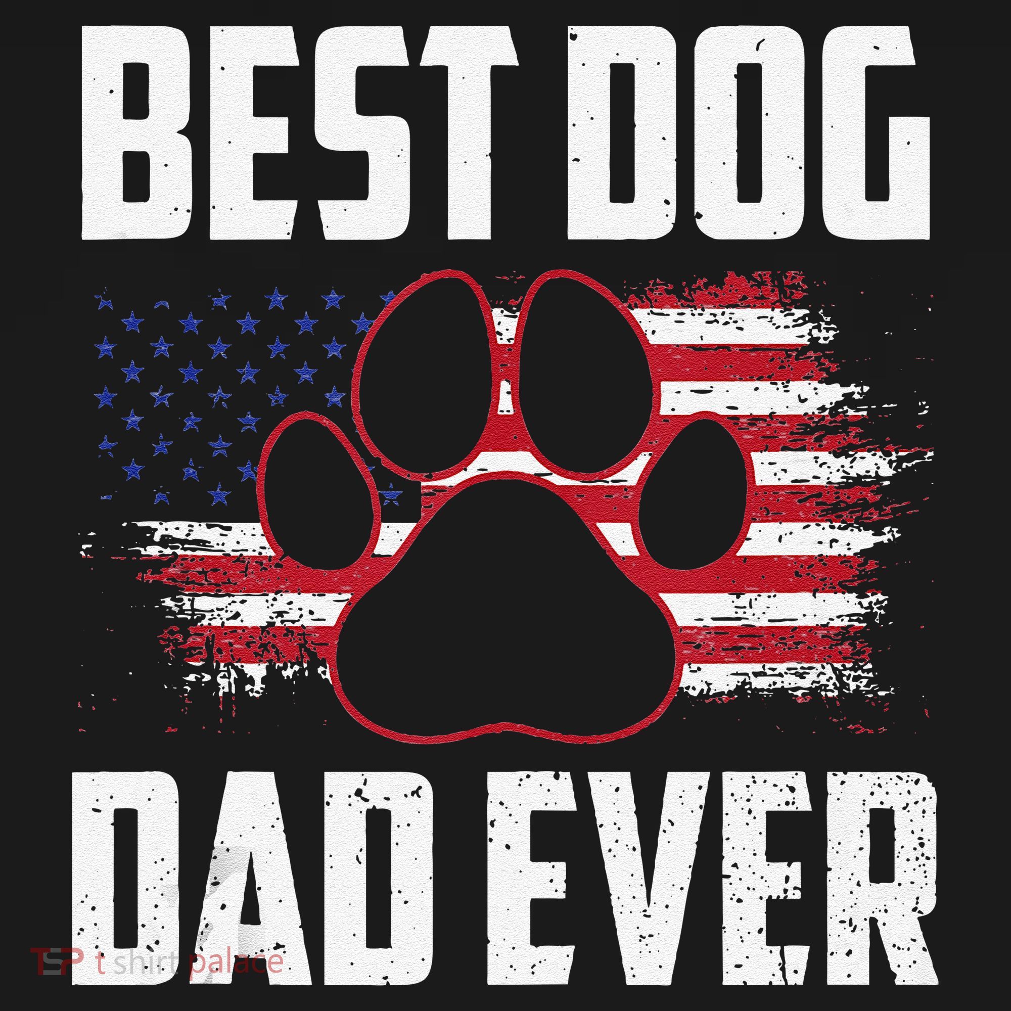American Flag Dog Dad Owner Best Dog Dad Ever Fathers Day Ornament