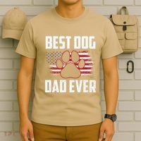 American Flag Dog Dad Owner Best Dog Dad Ever Fathers Day T-Shirt thumb 6