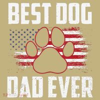 American Flag Dog Dad Owner Best Dog Dad Ever Fathers Day Mousepad thumb 1