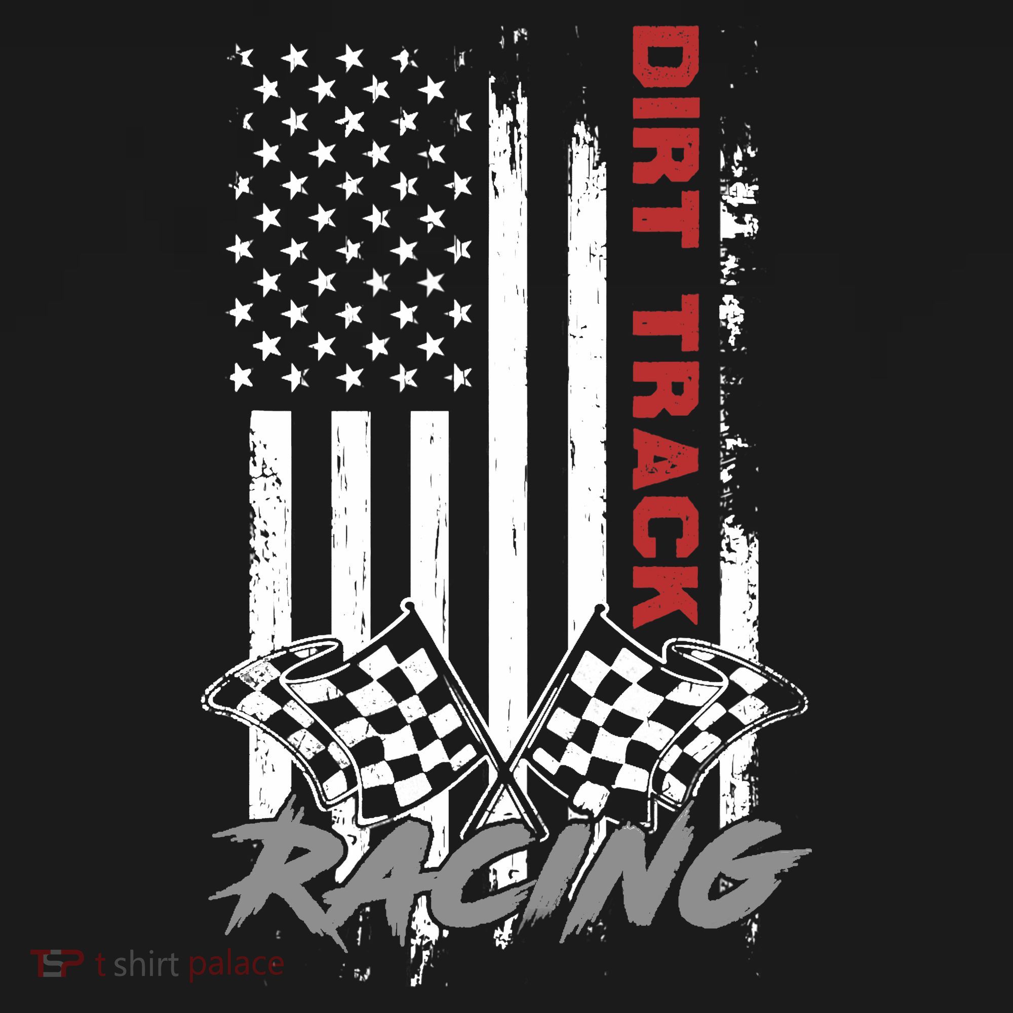 American Flag Dirt Track Racing Car Bike Driver Racer Gifts Women's Hoodie