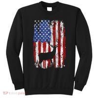 American Flag Deer Hunters Deer on American Flag Sweatshirt thumb 0