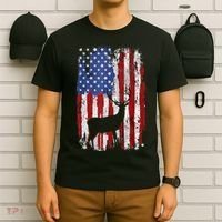 American Flag Deer Hunters Deer on American Flag T-Shirt thumb 6