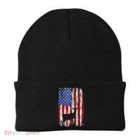 American Flag Deer Hunters Deer on American Flag Beanie thumb 0