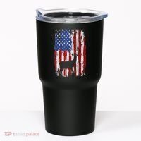 American Flag Deer Hunters Deer on American Flag Tumbler thumb 0