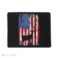 American Flag Deer Hunters Deer on American Flag Mousepad thumb 0