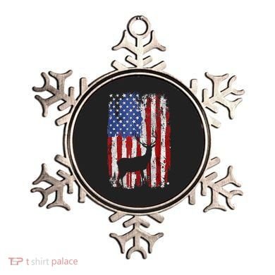 American Flag Deer Hunters Deer on American Flag Ornament