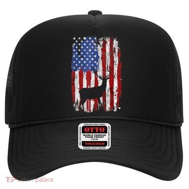 American Flag Deer Hunters Deer on American Flag Hat