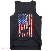 American Flag Deer Hunters Deer on American Flag Tank Top thumb 0