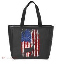 American Flag Deer Hunters Deer on American Flag Tote Bag thumb 0
