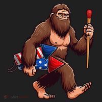 Assistant Fireworks Director 4th July Party Bigfoot Funny Women's Sweatshirt thumb 2