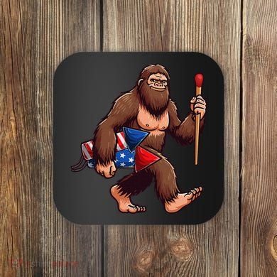 Assistant Fireworks Director 4th July Party Bigfoot Funny Coaster