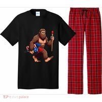 Assistant Fireworks Director 4th July Party Bigfoot Funny Pajama Set thumb 0