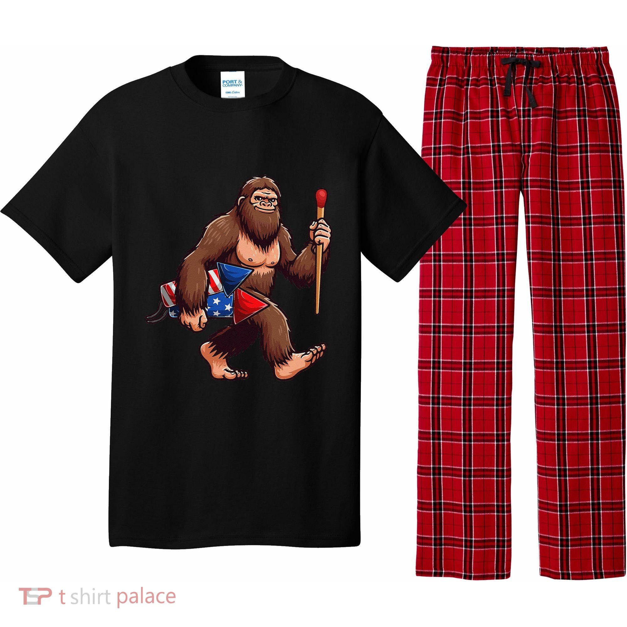 Assistant Fireworks Director 4th July Party Bigfoot Funny Pajama Set