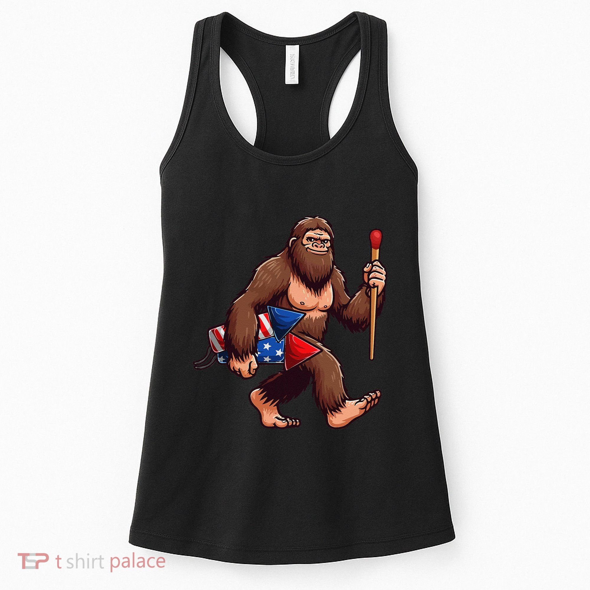 Assistant Fireworks Director 4th July Party Bigfoot Funny Women's Tank Top