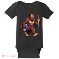 Assistant Fireworks Director 4th July Party Bigfoot Funny Baby Bodysuit thumb 0