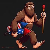 Assistant Fireworks Director 4th July Party Bigfoot Funny Baby Bodysuit thumb 2