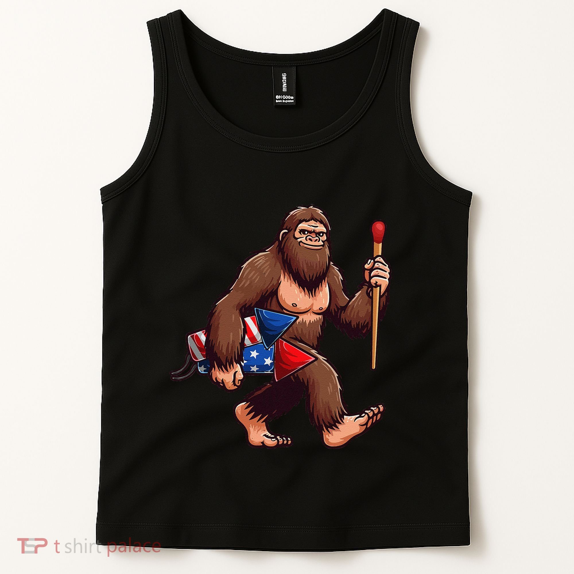 Assistant Fireworks Director 4th July Party Bigfoot Funny Tank Top