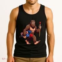 Assistant Fireworks Director 4th July Party Bigfoot Funny Tank Top thumb 3