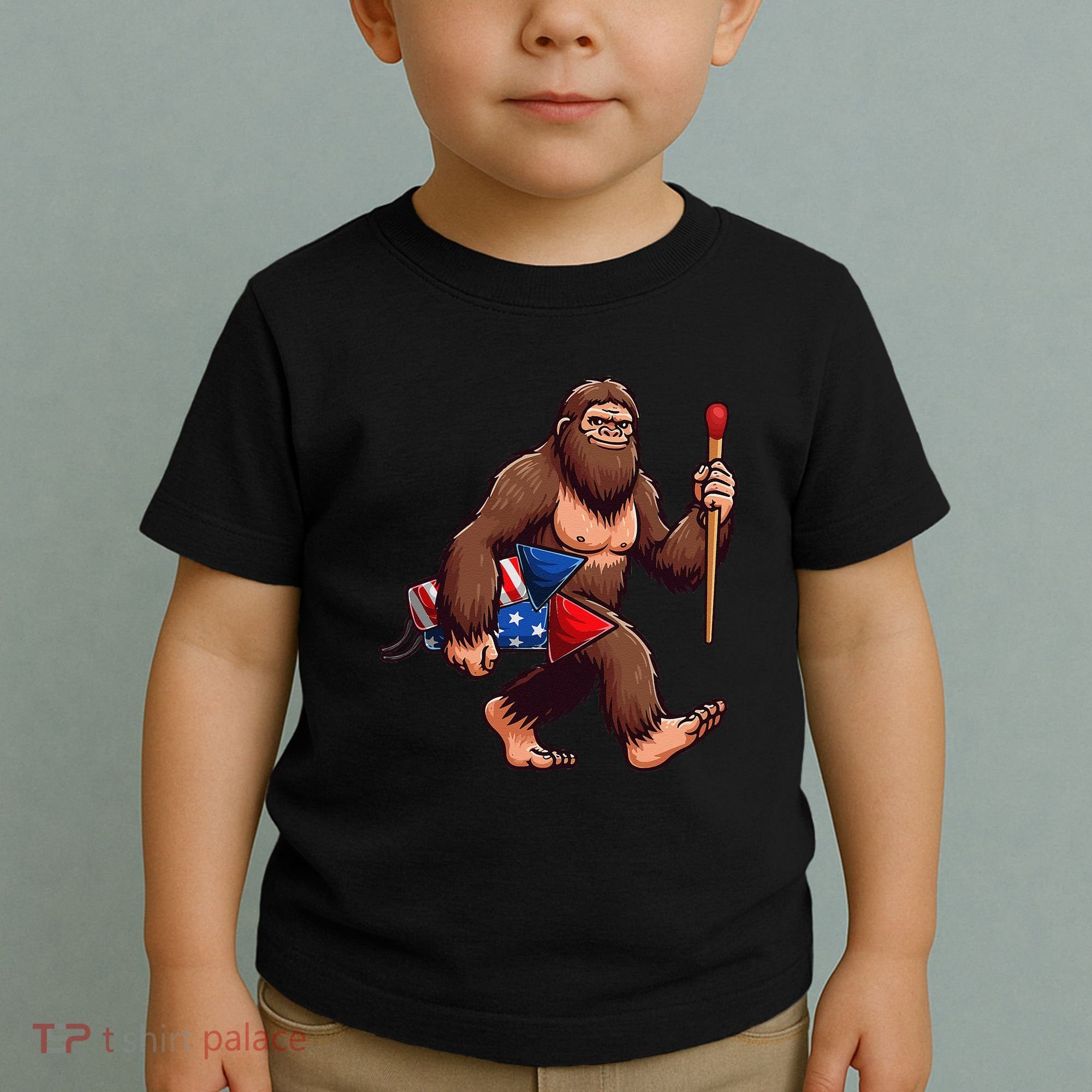 Assistant Fireworks Director 4th July Party Bigfoot Funny Toddler T-Shirt