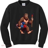 Assistant Fireworks Director 4th July Party Bigfoot Funny Kids Sweatshirt thumb 0