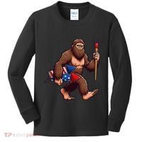 Assistant Fireworks Director 4th July Party Bigfoot Funny Kids Long Sleeve Shirt thumb 0