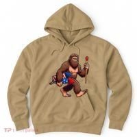 Assistant Fireworks Director 4th July Party Bigfoot Funny Hoodie thumb 0