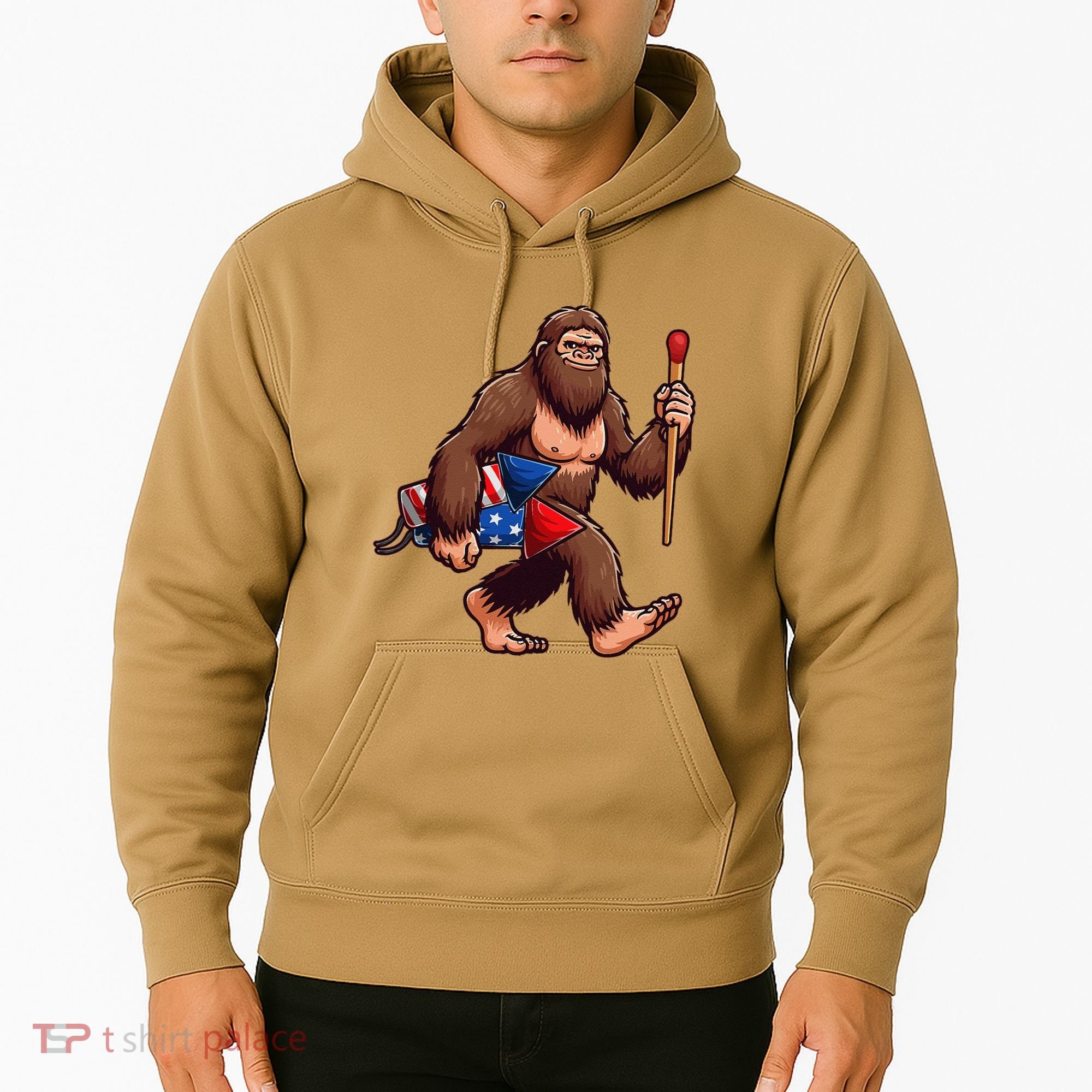 Assistant Fireworks Director 4th July Party Bigfoot Funny Hoodie