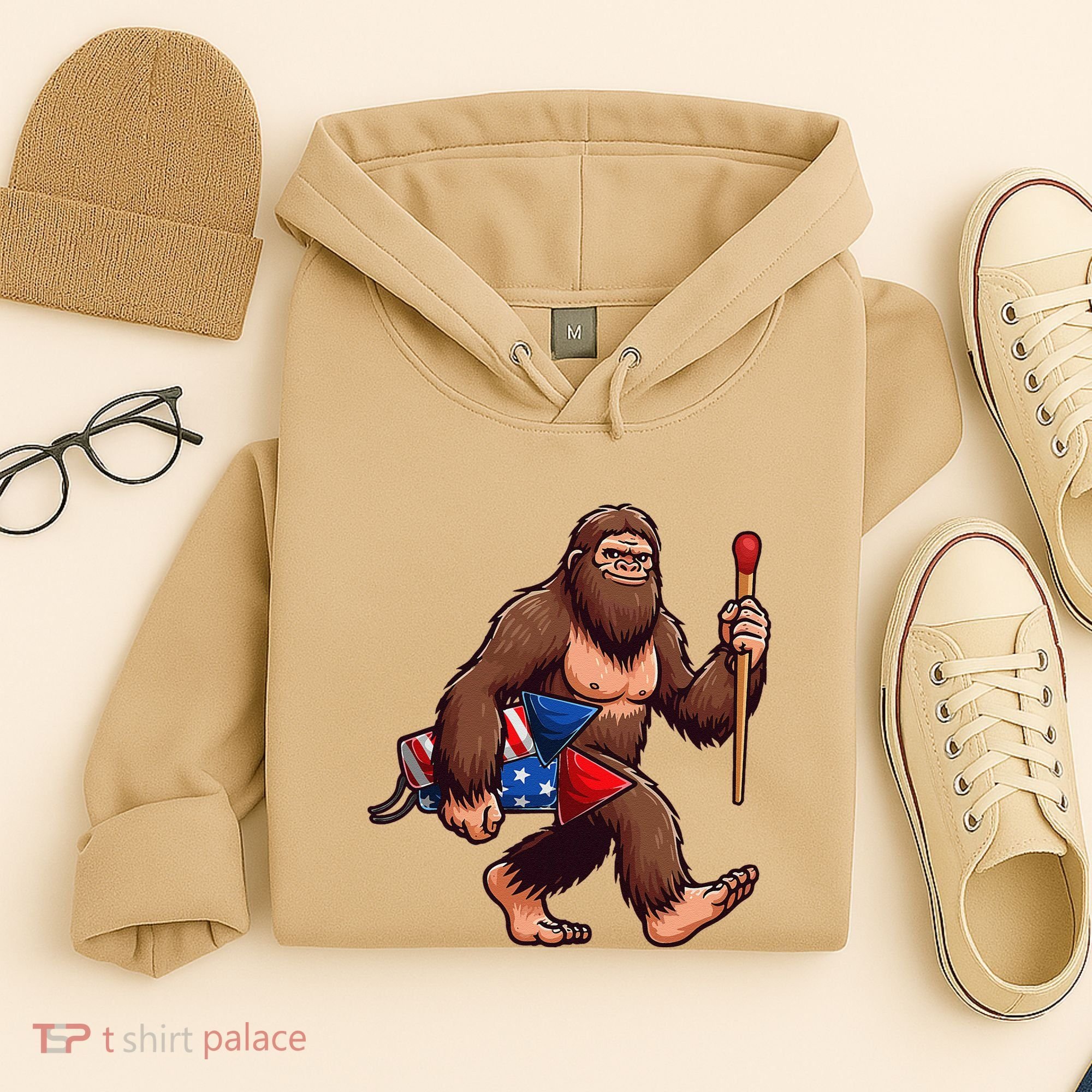 Assistant Fireworks Director 4th July Party Bigfoot Funny Hoodie