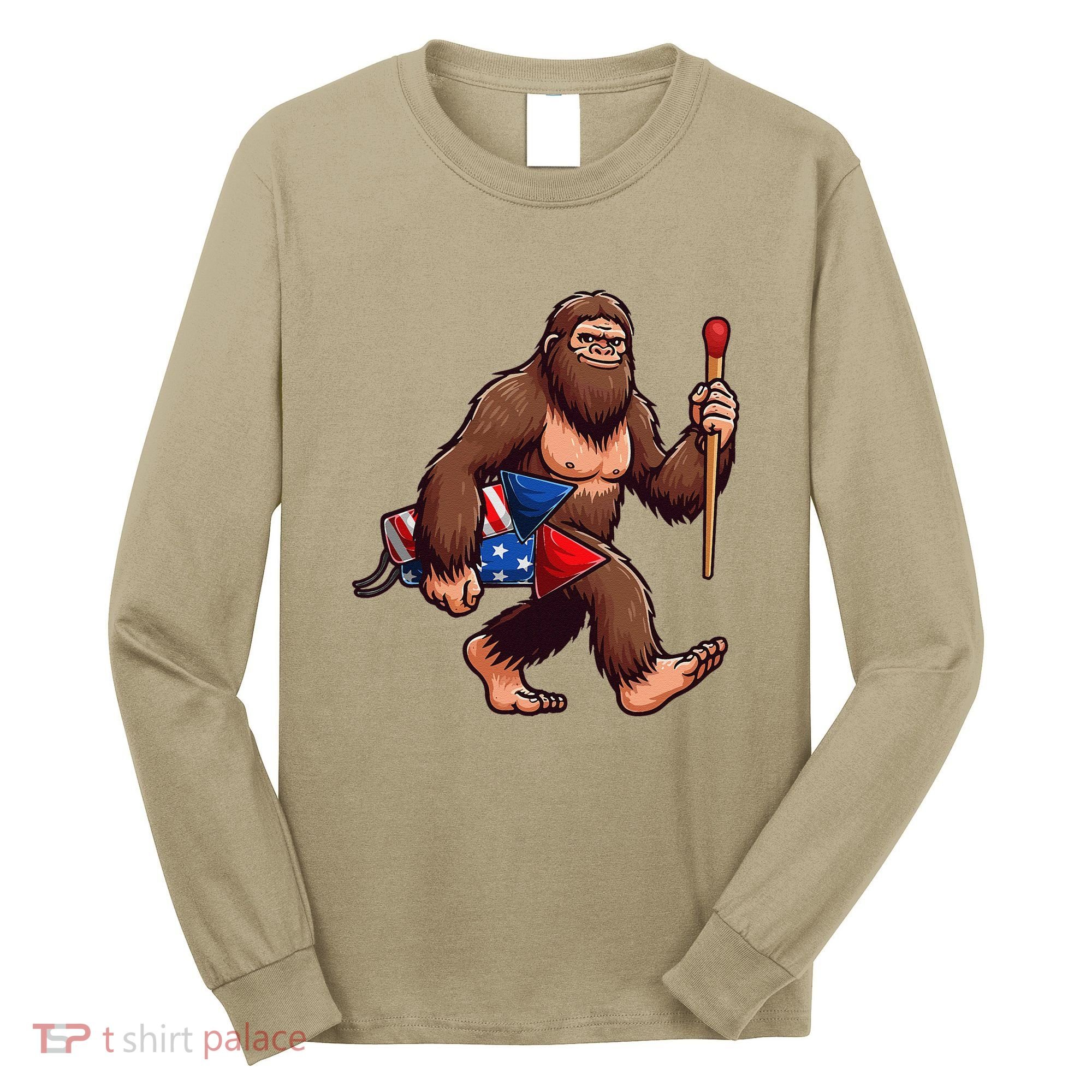 Assistant Fireworks Director 4th July Party Bigfoot Funny Long Sleeve Shirt