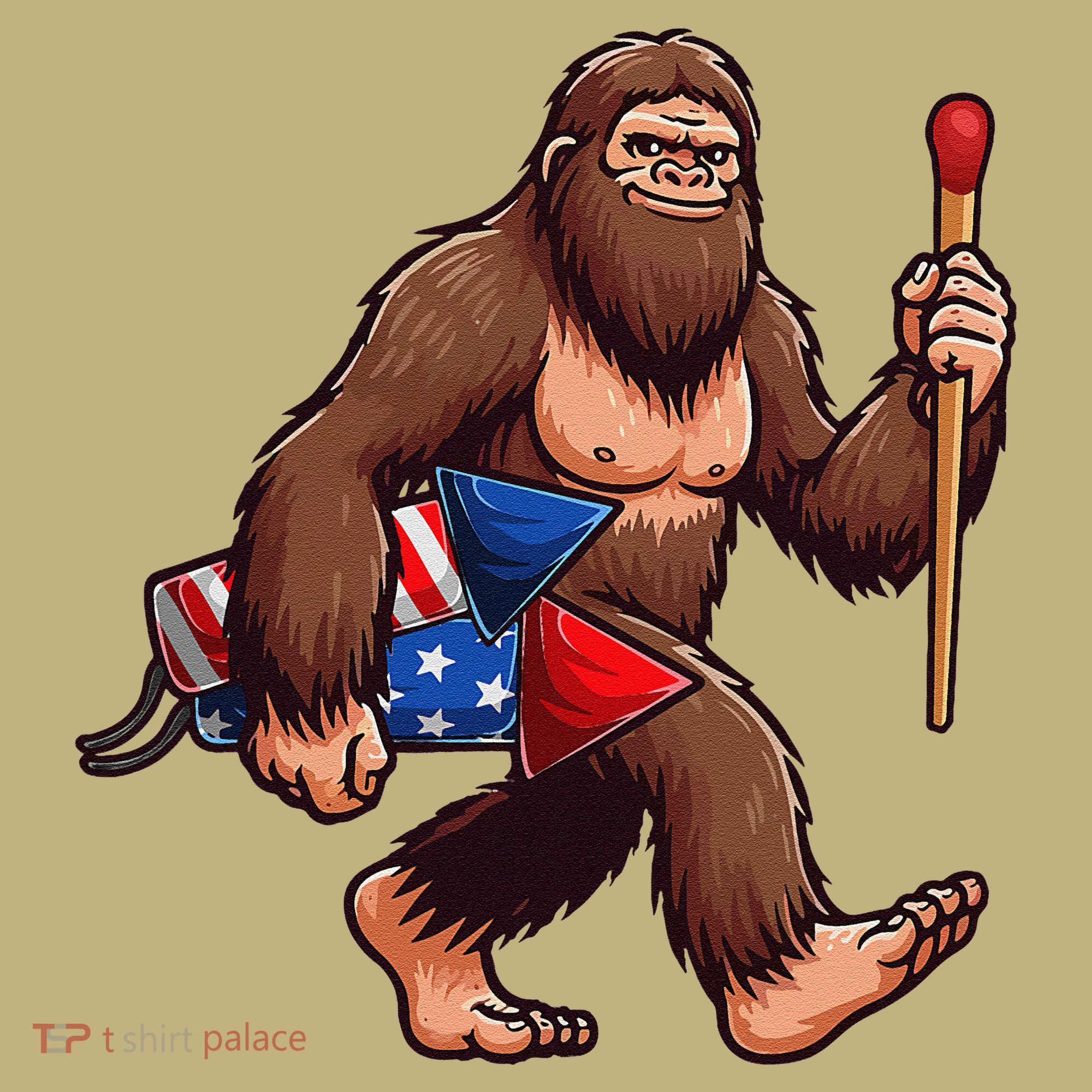 Assistant Fireworks Director 4th July Party Bigfoot Funny Long Sleeve Shirt