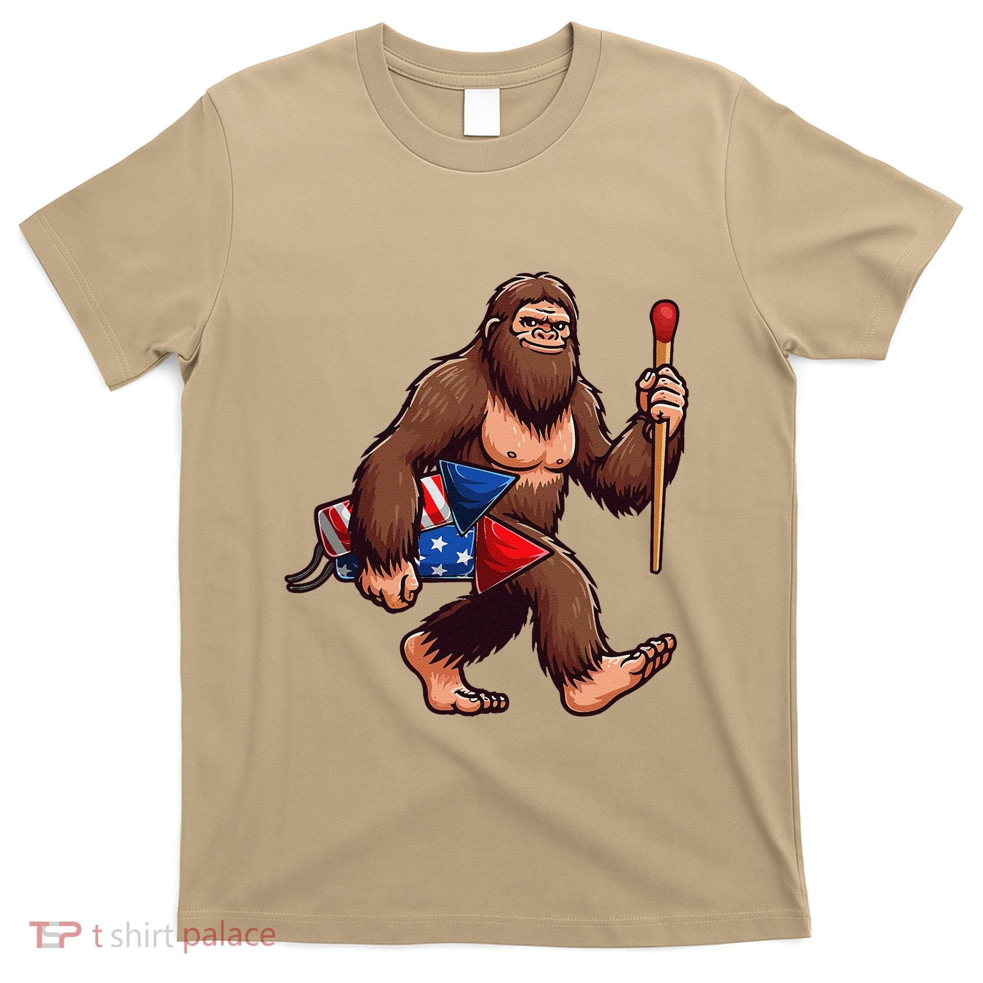 Assistant Fireworks Director 4th July Party Bigfoot Funny T-Shirt