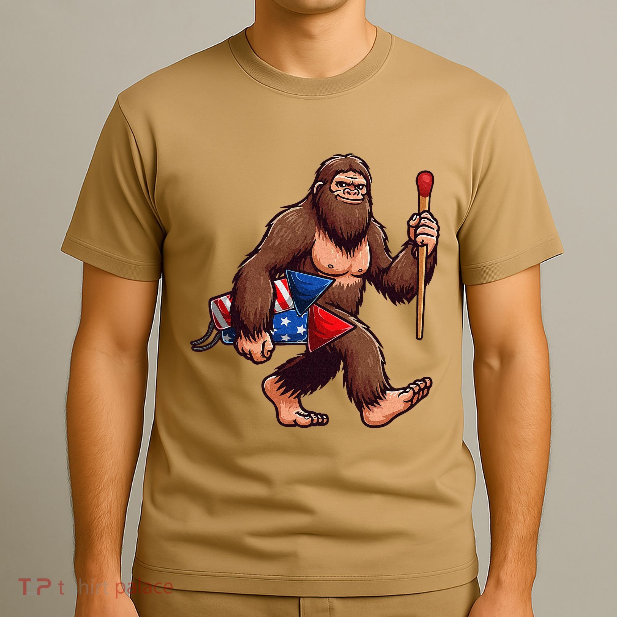 Assistant Fireworks Director 4th July Party Bigfoot Funny T-Shirt