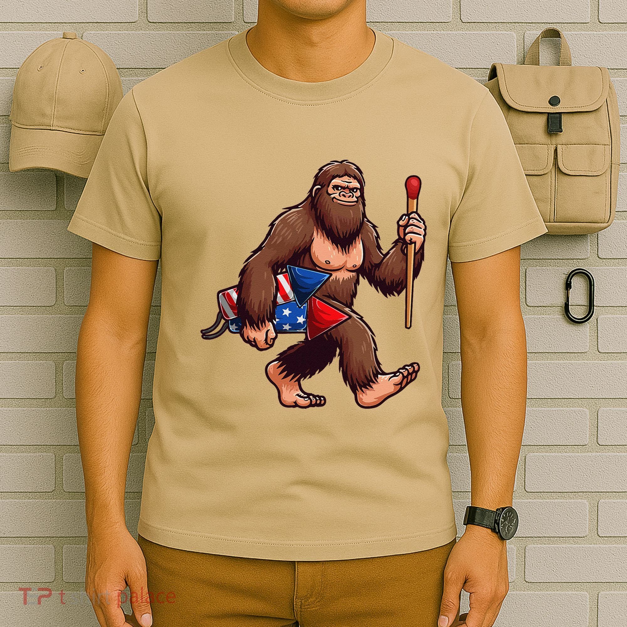 Assistant Fireworks Director 4th July Party Bigfoot Funny T-Shirt