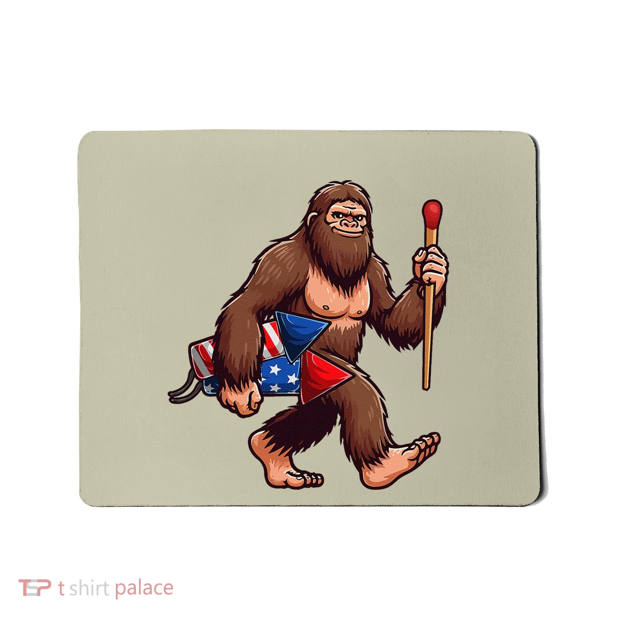 Assistant Fireworks Director 4th July Party Bigfoot Funny Mousepad