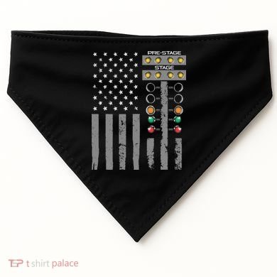 American Flag Drag Racing Strip Tree Light For Dragster USA-Made Doggie Bandana