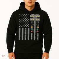 American Flag Drag Racing Strip Tree Light For Dragster Hoodie thumb 2
