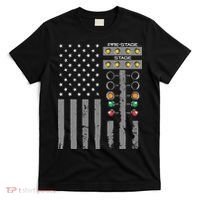 American Flag Drag Racing Strip Tree Light For Dragster T-Shirt thumb 0